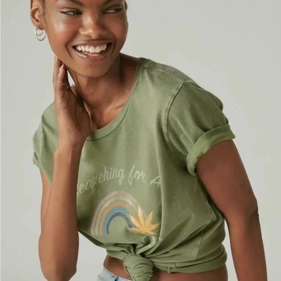 Lucky Brand Olive Green Graphic Tee - Picture 3 of 5